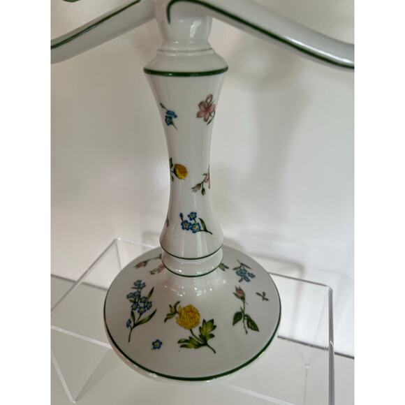 Vintage Franklin Mint Candelabra Les Fleurs De Provence Le Cordon Bleu Rose JL - Picture 5 of 11